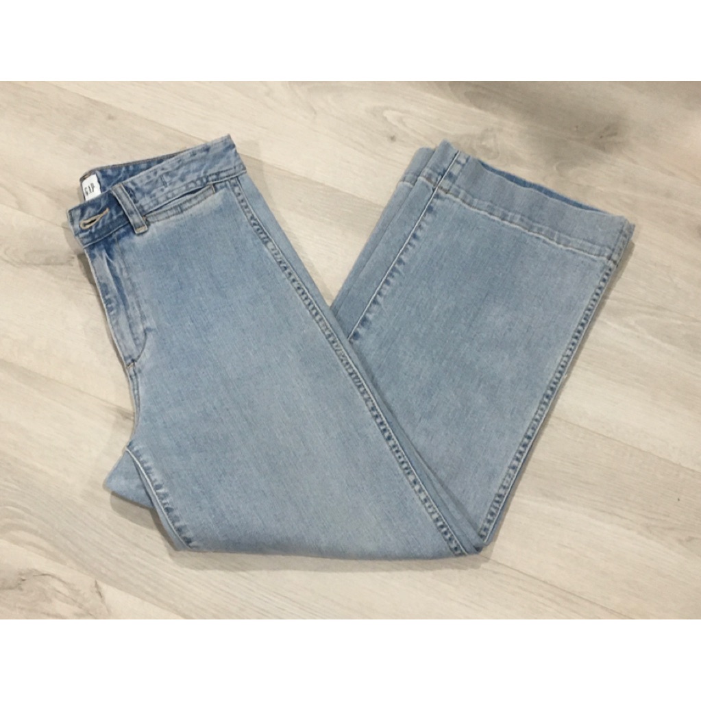 Gap High-Rise Wide-Leg Crop Jeans, Size 0/25